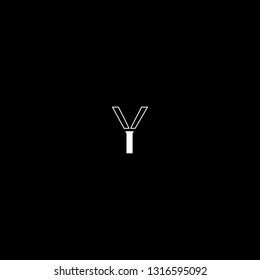 simple yet stylish balck and white abstract 'Y' logo