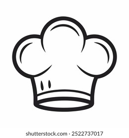 A simple yet stylish chef's hat illustration, perfect for adding a touch of culinary flair to your designs. This versatile graphic is suitable for menus, restaurant branding, food-related projects.