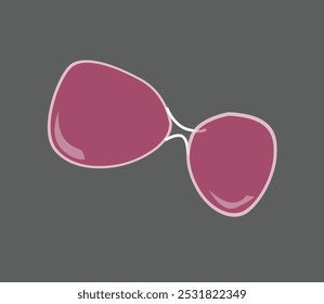 A simple yet stylish illustration of a pair of pink aviator sunglasses. Perfect for fashion, eyewear, and summer-themed designs.