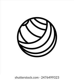 Simple yoga ball Vector with Minimalist and modern design