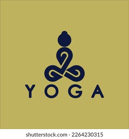 simple yoga logo icon vector design template