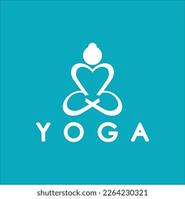 simple yoga logo icon vector design template