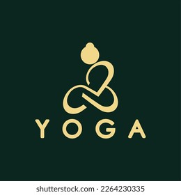 simple yoga logo icon vector design template