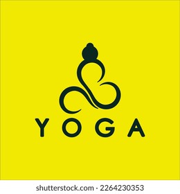 simple yoga logo icon vector design template