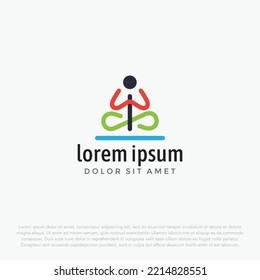 simple yoga meditations logo inspiration
