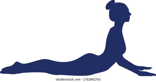 Simple vector de silueta de pose de yoga