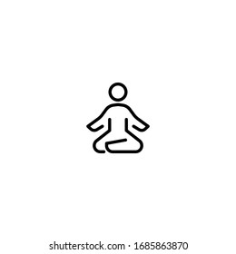 Simple de los iconos de la línea vectorial de yoga. 