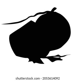 simple young coconut fruit vector design
