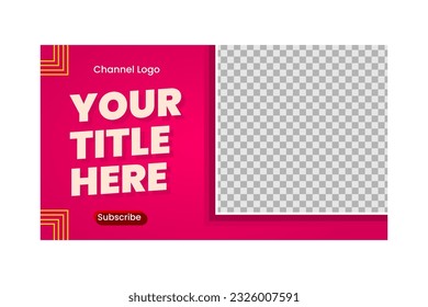 SIMPLE YOUTUBE THUMBNAIL DESIGN TEMPLATE, VECTOR FILE.