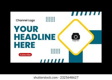 simple youtube thumbnail template with simple style.