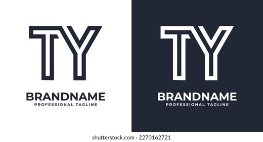 Simple YT Monogram Logo, suitable for any business with YT or TY initial.