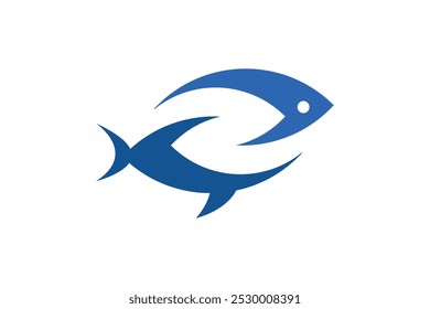 Einfaches z-Fisch-Logo, Vektordesign