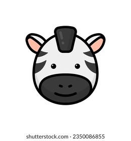 Simple Zebra lineal color icon. The icon can be used for websites, print templates, presentation templates, illustrations, etc