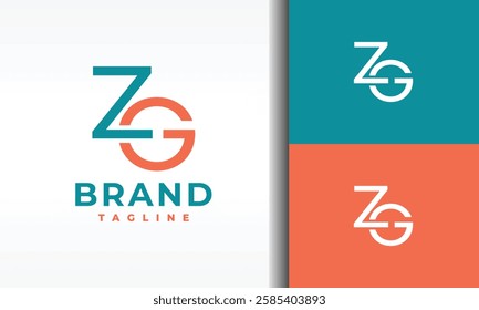 simple ZG letter monogram logo