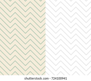 Simple zigzag lines vector pattern in two color versions