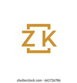 Simple ZK initial Logo designs template vector illustration