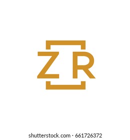 Simple ZR initial Logo designs template vector illustration