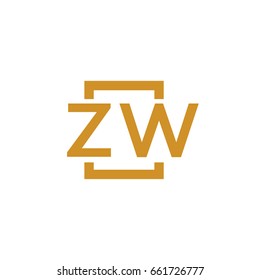 Simple ZW initial Logo designs template vector illustration