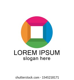 simplecircle full color logo design illustration