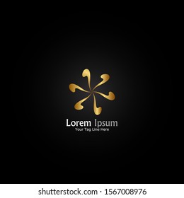 Simple,digital and modern logo with smooth gradient effect.
"Stars and circle". Minimalist logo design.