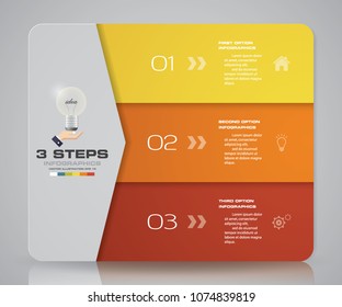 Simple&editable 3 steps process. Infographics element for presentation. EPS 10.