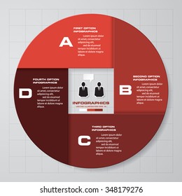 Simple&Editable 4 Steps chart diagrams template/graphic or website layout. Vector.