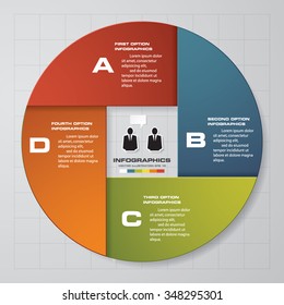 Simple&Editable 4 Steps chart diagrams template/graphic or website layout. Vector.