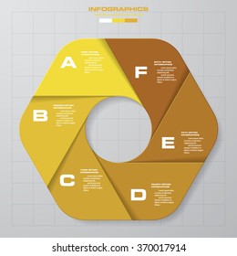 Simple&Editable 5 Steps chart diagrams template/graphic or website layout. Vector.