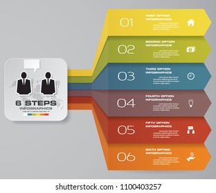 Simple&editable 6 Steps Process. Infographics Element For Presentation. EPS 10.