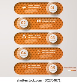Simple&Editable abstract 5 steps order diagrams. Graphic/infographics elements.Vector illustration.