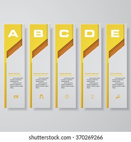 Simple&Editable abstract 5 steps order diagrams. Graphic/infographics elements.Vector illustration.