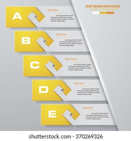 Simple&Editable abstract 5 steps order diagrams. Graphic/infographics elements.Vector illustration.