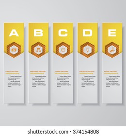 Simple&Editable abstract 5 steps order diagrams. Graphic/infographics elements.Vector illustration.