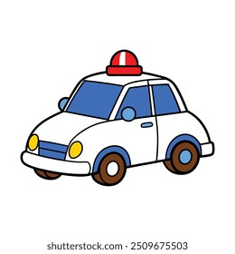 simple-police-car-vector illustration , this is a editable file