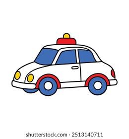 simple-police-car-vector illustration, this is a editable file.