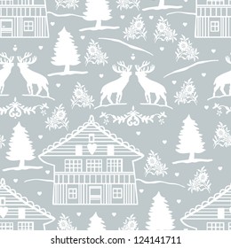 simpless with Tyrolean motifs pattern