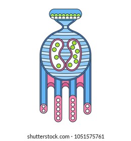 Simplest microorganisms. Science of studying bacteria and viruses. Flat vector cartoon illustration. Objects isolated on white background.