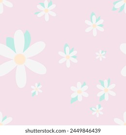 The simplest pale daisies are suitable for a pale background. Vector image