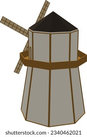 Simplicity at its best: A sleek and straightforward vector windmill graphic.