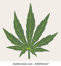 simplicity cannabis leaf freehand drawing.vector illustration.