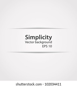 Simplicity. Clean design concept. vector background.