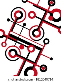 Simplicity color poster with abstract shapes. Abstract geometric design banner. 