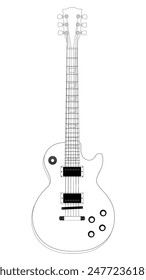 Simplicity electric guitar vector design
