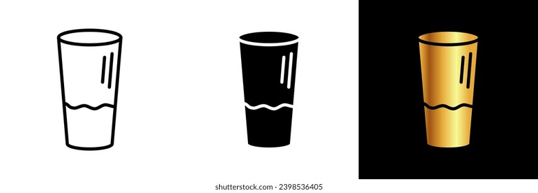 A simplicity and elegance icon representing a glass, epitomizing clarity, refreshment, and a versatile vessel for a variety of beverages.