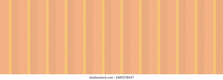 Simplicity fabric textile seamless, iconic pattern background vector. Fluffy lines vertical texture stripe in orange and yellow color.