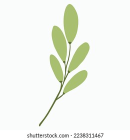 Diseño plano de plano floral sencillo.Ilustración vectorial.