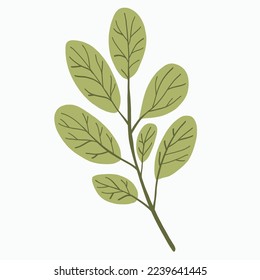 Simplicity floral freehand drawing flat design.Vector illustration.