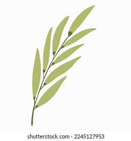 Simplicity floral freehand drawing flat design.Vector illustration.