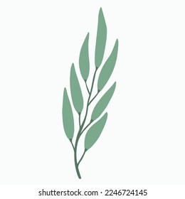 Diseño plano de plano floral sencillo.Ilustración vectorial.