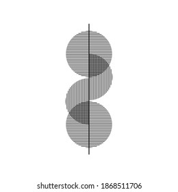 Simplicity Geometric Design Set Clean Lines and Forms In black color stock vector illustration